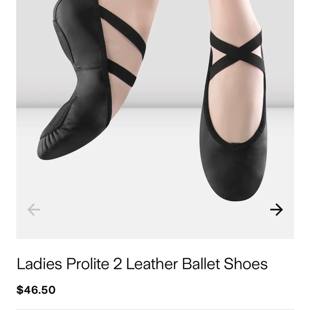 Bloch ladies leather prolite 2 ballet slippers